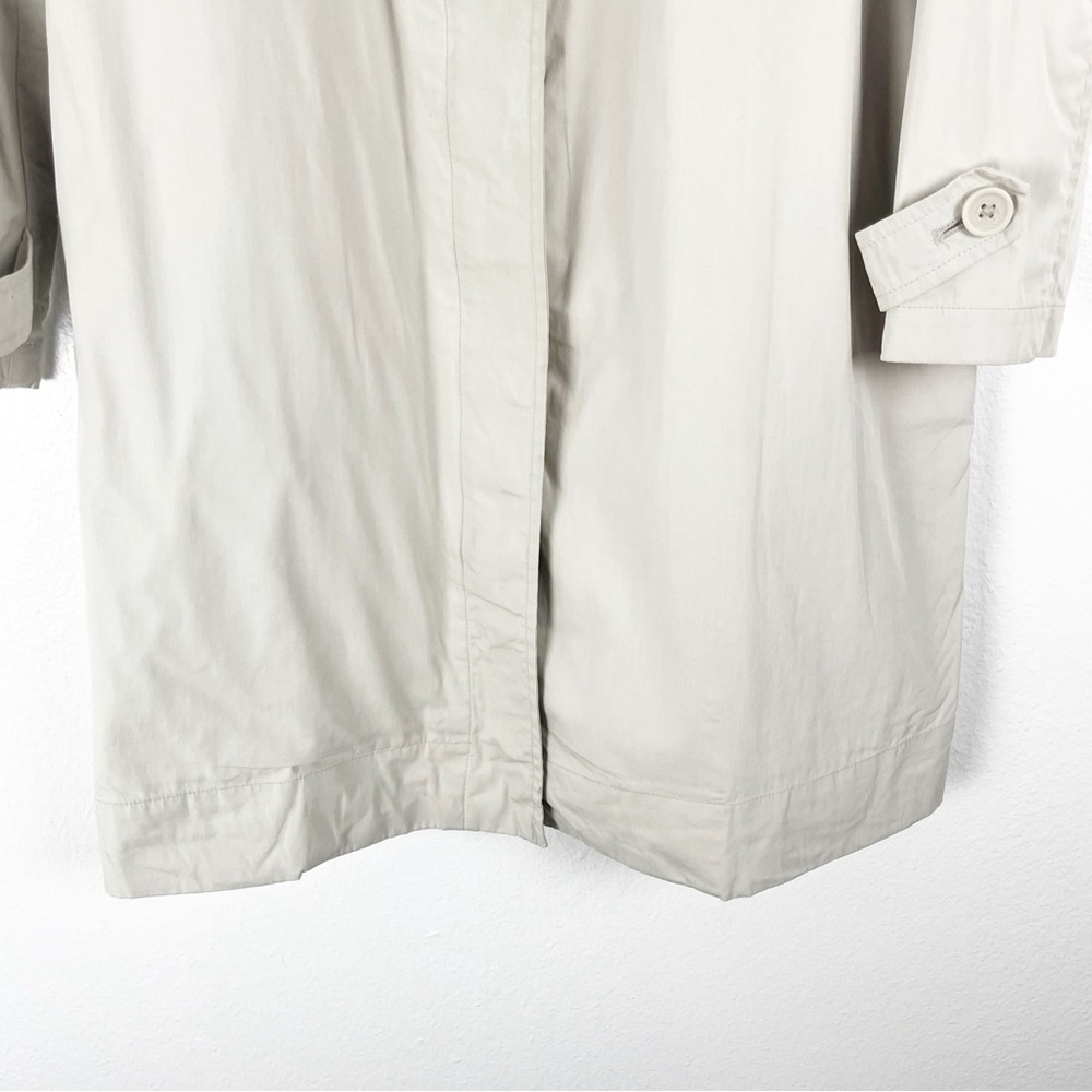 GAP Vintage Long Sleeves Lined Button Zipper Closure Pockets Trench Coat Medium - Picture 12 of 12